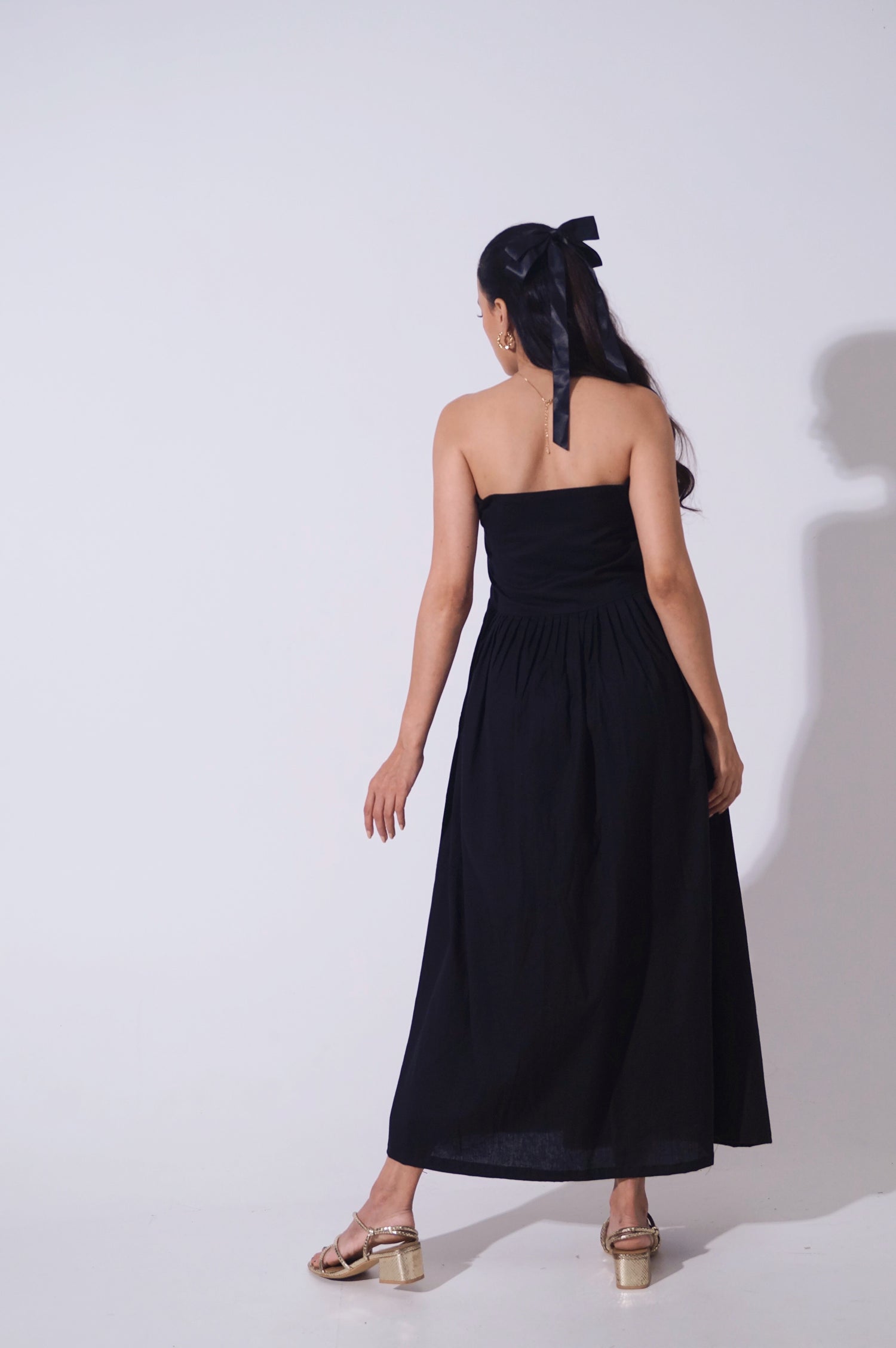 Handwoven Noir Maxi Dress