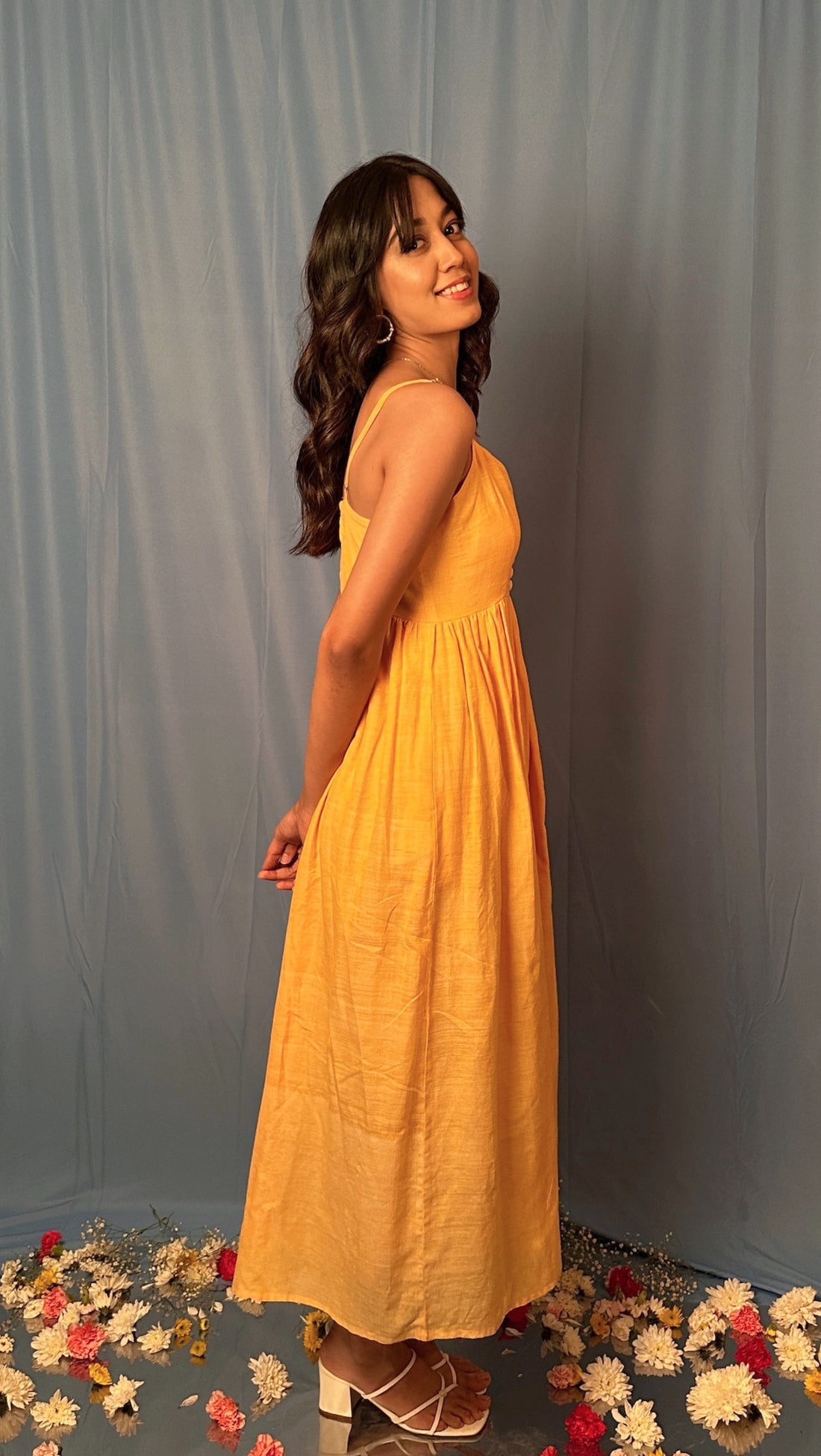 Handwoven Sunblend Midi Dress