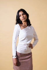 Handwoven Flexi Cotton Essentials Blanco Top