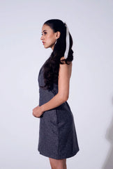 Handwoven Wool Blazer Dress