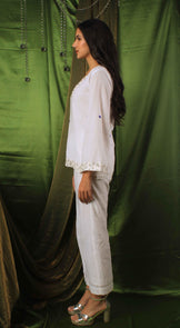 Handwoven Moonstone Ivory Top