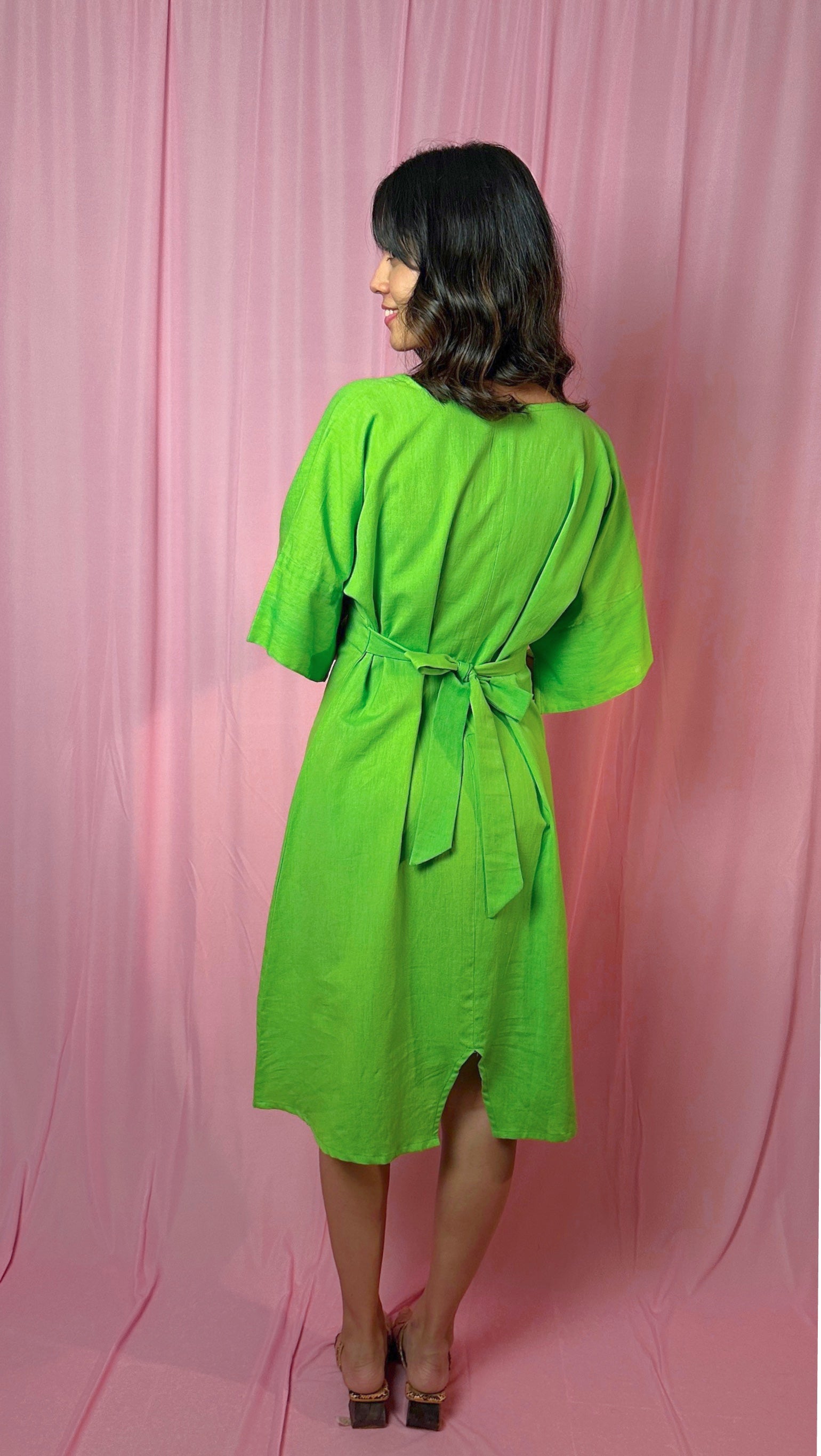 Handwoven Cotton Wrap Dress