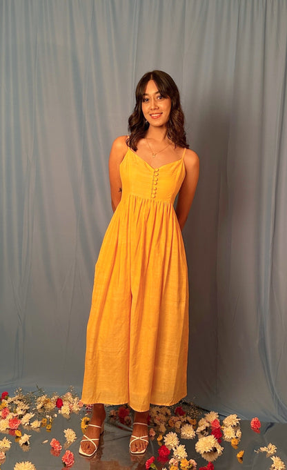 Handwoven Sunblend Midi Dress