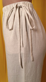 Beige Drawstring Trousers
