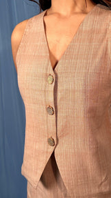 Earth Linen- Handwoven Vest Top
