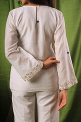 Handwoven Moonstone Ivory Top