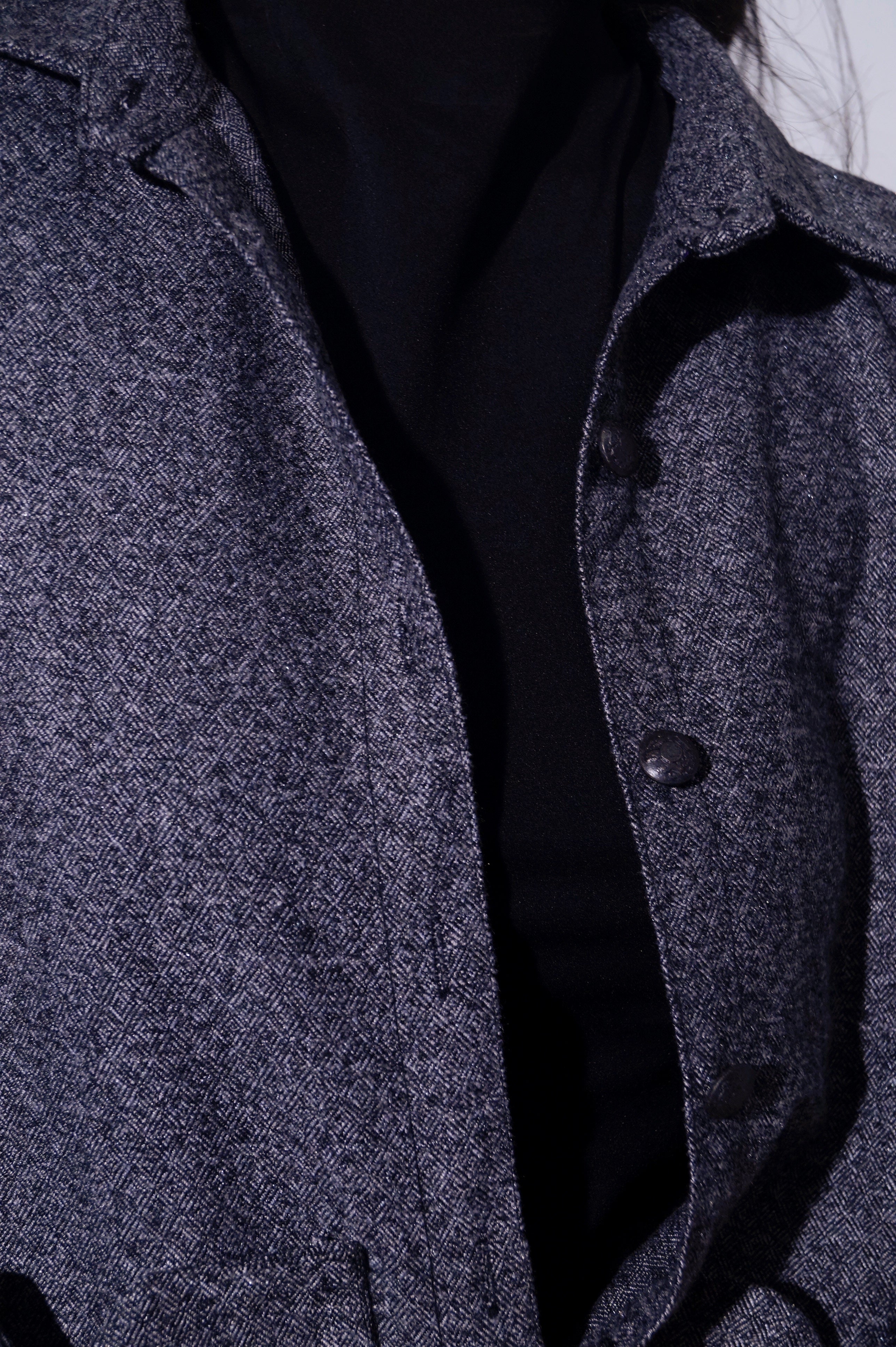 Woven Wool Graphite Jacket