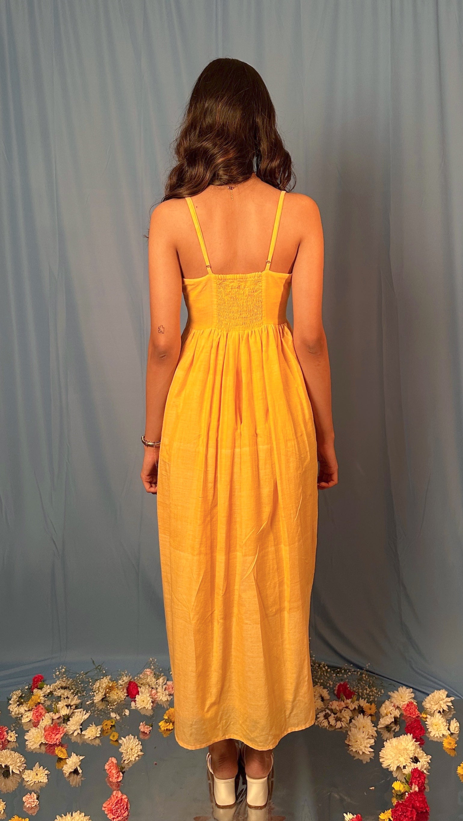 Handwoven Sunblend Midi Dress