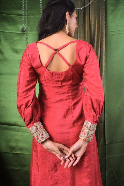Handwoven Tourmaline Pink Dress