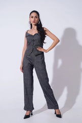 Handwoven Chic Chrome Coord Set