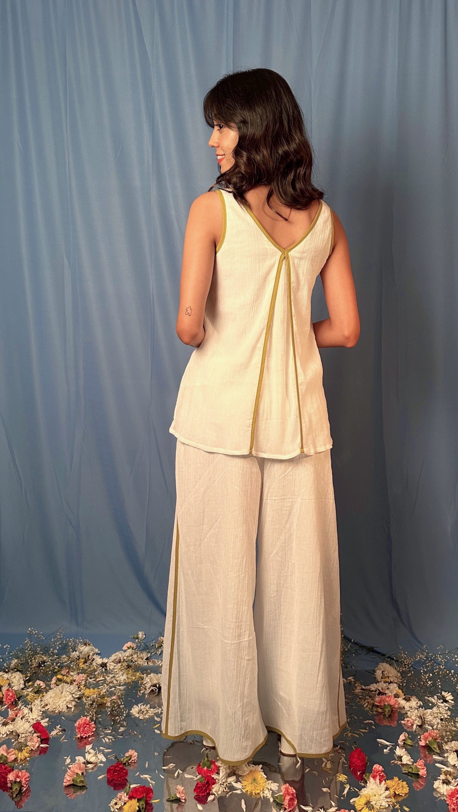Handwoven Crushed cotton coord set