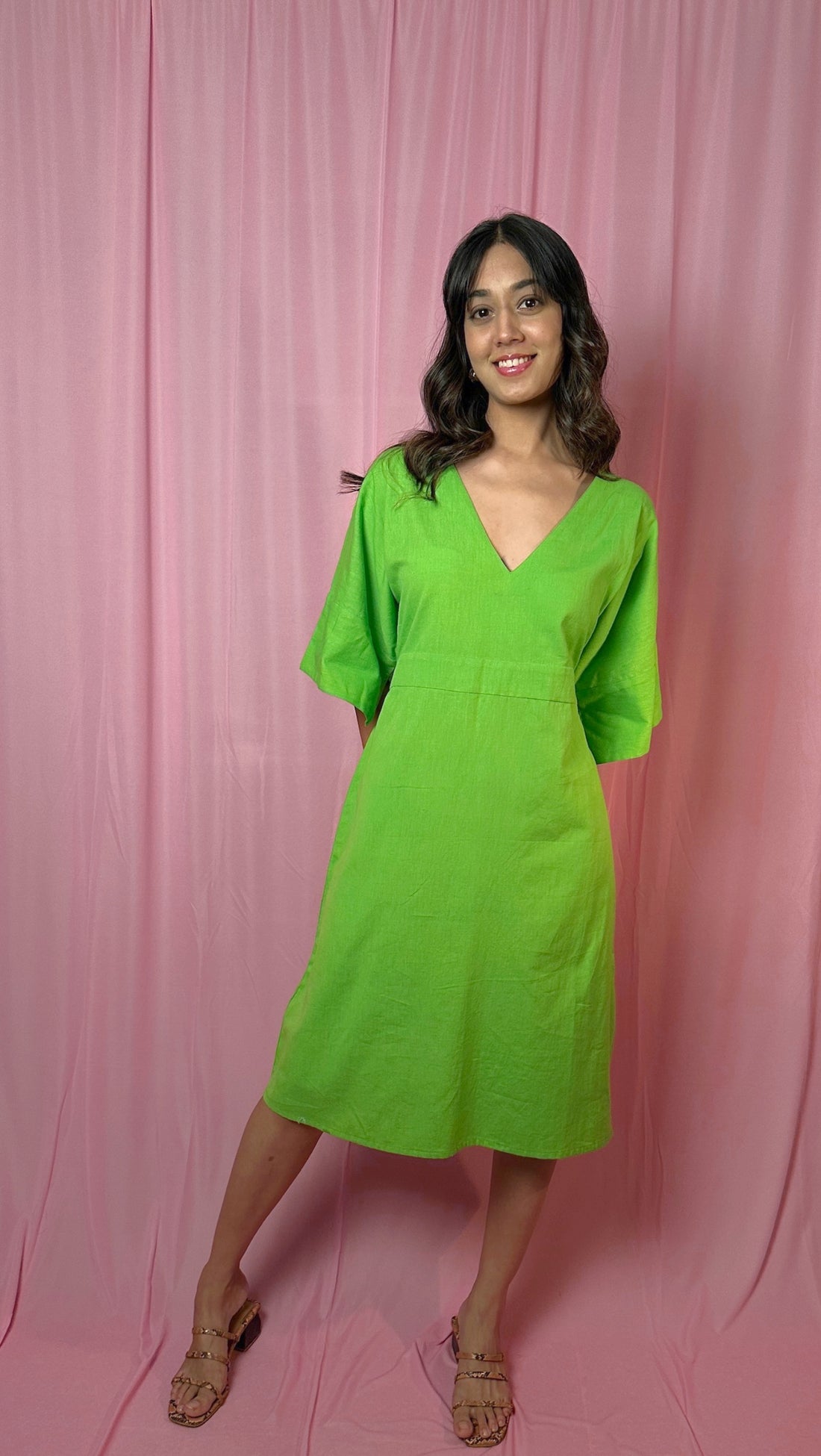 Handwoven Cotton Wrap Dress