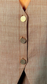 Earth Linen- Handwoven Vest Top