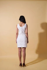 Handwoven Reverie Jute - Ivory Skirt &amp; Top Set