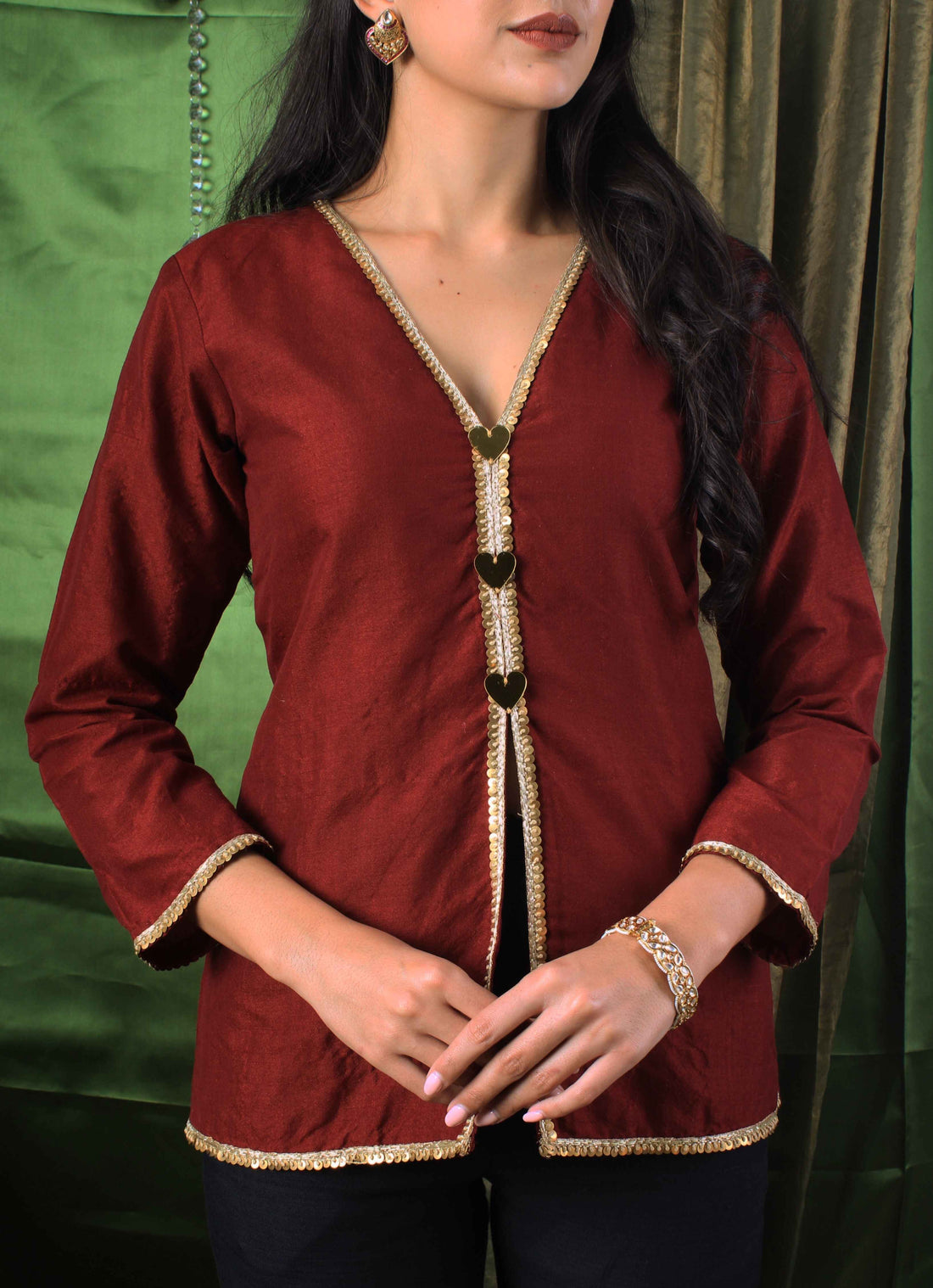 Handwoven Jasper and Oynx Co-ord Set