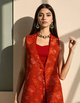 Amara Printed Mul Coord Set (3 piece set with bustier)