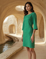 Handwoven Twiggy Woven Shift Cotton Dress